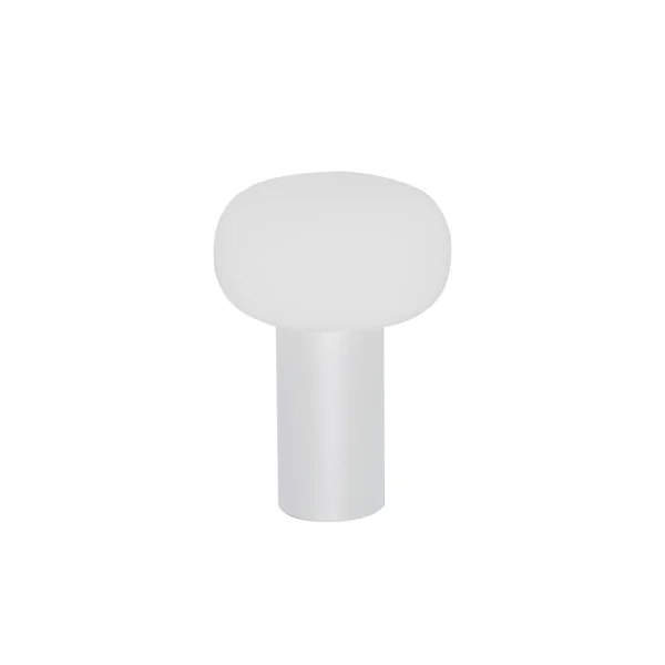 Konstsmide Antibes - lampe de table - Ø 13 x 19 cm - 2,5W LED dimmable + RGB inclus - rechargeable - IP54 - blanc