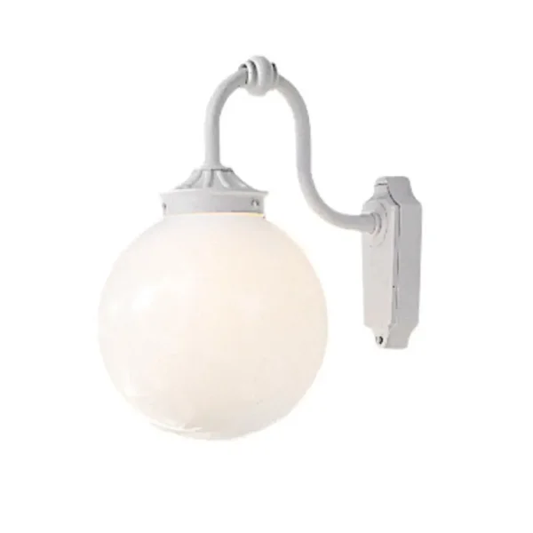 Konstsmide Arcturus Down - applique murale extérieure - 25 x 37 x 42 cm - IP23 - blanc mat opale