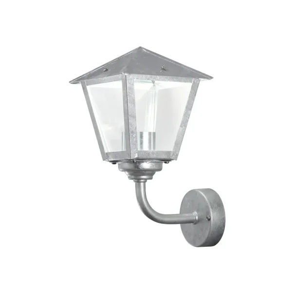 Konstsmide Benu - applique murale d'extérieur - 21 x 25 x 39 cm - IP23 - argent et transparent