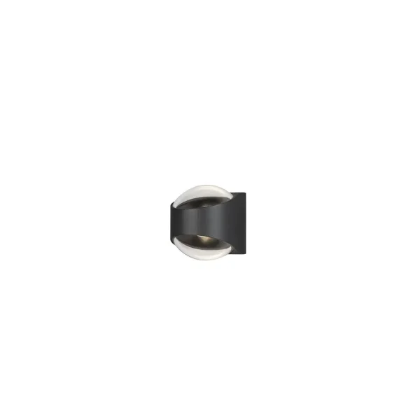 Konstsmide Bitonto - applique murale extérieure - 10,5 x 12 x 12 cm - 2x 5,5W LED inclus - IP54 - anthracite