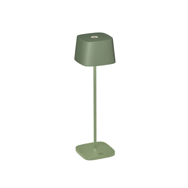 Konstsmide Capri - lampe de table d'extérieur - 10 x 10 x 36 cm - 2,2W dim to warm LED inclus - rechargeable - IP54 - vert