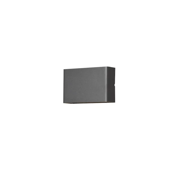 Konstsmide Chieri - applique murale extérieure - 17 x 6 x 11 cm - 8W LED inclus - IP54 - anthracite