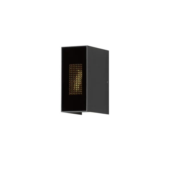 Konstsmide Cremona - applique murale avec 2 faisceaux lumineux réglables et effet flamme - 13,5 x 17 x 8 cm - 6W LED inclus - IP54 - anthracite