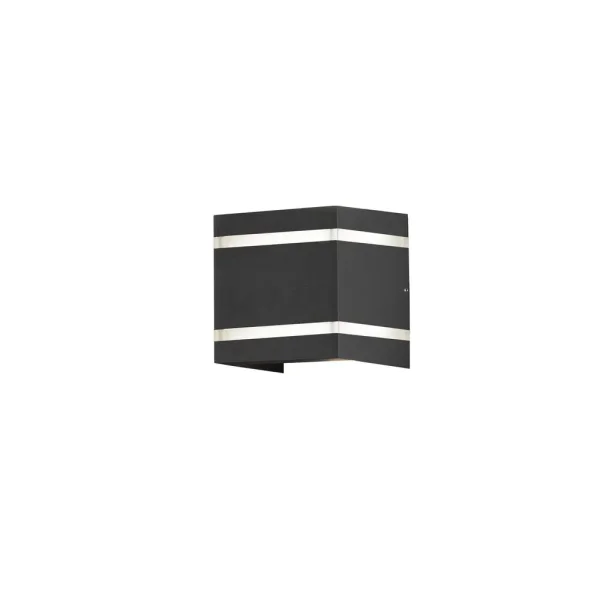 Konstsmide Cremona - applique murale extérieure - 14 x 11 x 14 cm -  6W LED inclus - IP54 - anthracite