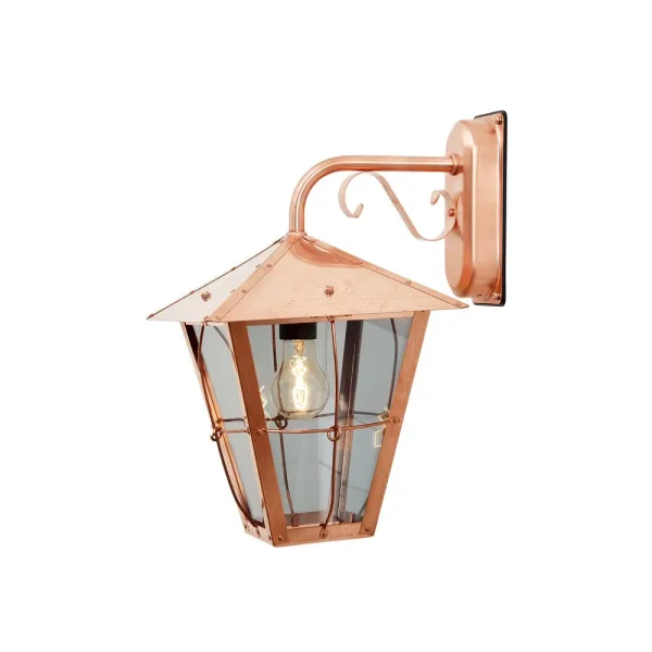Konstsmide Fenix Down - applique murale d'extérieur - 26 x 32 x 43 cm - IP23 - cuivre et transparent