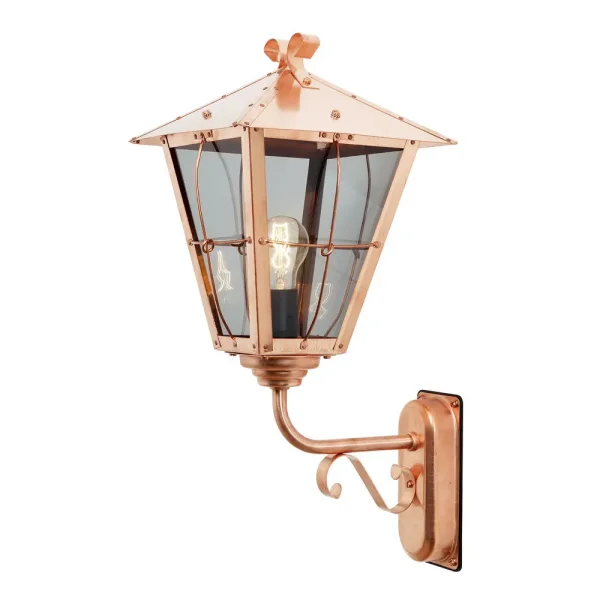 Konstsmide Fenix Up - applique murale d'extérieur - 26 x 32 x 43 cm - IP23 - cuivre et transparent