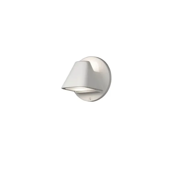 Konstsmide Hild – applique murale extérieure – 20 x 18,5 x 20 cm – 10W LED dimmable inclus – IP44 – blanc