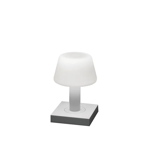 Konstsmide Monaco - lampe de table - 12,5 x 12,5 x 19 cm - 2,5W LED dimmable inclus - rechargeable - IP54 - blanc