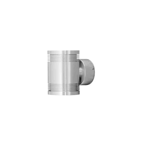 Konstsmide Monza - applique murale extérieure - 10 x 14 x 12 cm - 12W LED inclus - IP54 - argent anodisé