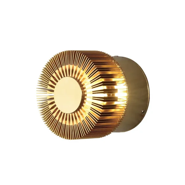 Konstsmide Monza - applique murale extérieure - Ø 9 x 8 cm - 3W LED inclus - IP54 - laiton
