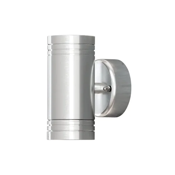 Konstsmide Monza Double - applique murale extérieure - 6 x 10 x 13 cm - 6W LED inclus - IP54 - argent anodisé