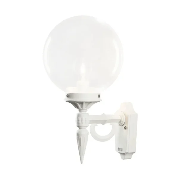 Konstsmide Orion - applique murale d'extérieur - 25 x 34 x 44 cm - IP23 - blanc et transparent
