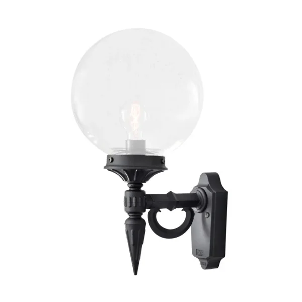 Konstsmide Orion - applique murale d'extérieur - 25 x 34 x 44 cm - IP23 - noir et transparent