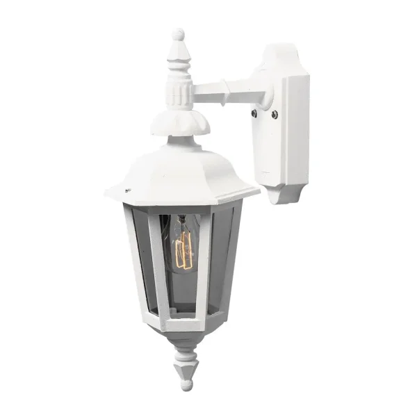Konstsmide Pallas Down - applique murale d'extérieur - 18 x 23 x 42 cm - IP23 - blanc mat
