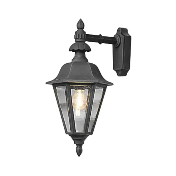 Konstsmide Pallas Down - applique murale d'extérieur - 31 x 25,5 x 53,5 cm - IP23 - noir mat
