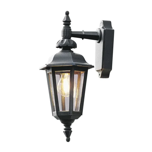Konstsmide Pallas Up - applique murale d'extérieur - 18 x 23 x 42 cm - IP23 - noir mat