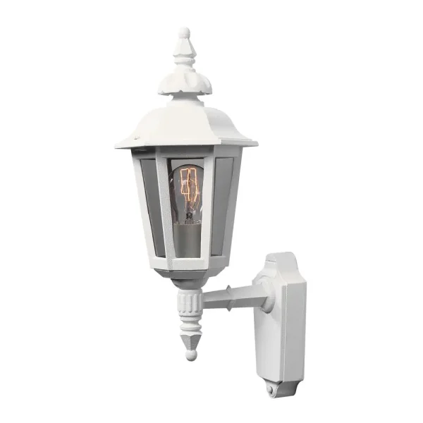 Konstsmide Pallas Up - applique murale d'extérieur - 18 x 23 x 48 cm - IP23 - blanc mat