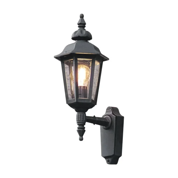 Konstsmide Pallas Up - applique murale d'extérieur - 18 x 23 x 48 cm - IP23 - noir mat