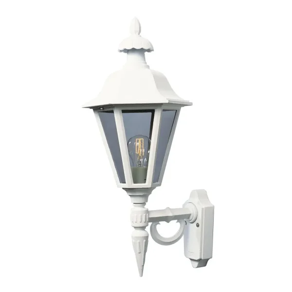 Konstsmide Pallas Up - applique murale d'extérieur - 28,5 x 25,5 x 60,5 cm - IP23 - blanc mat