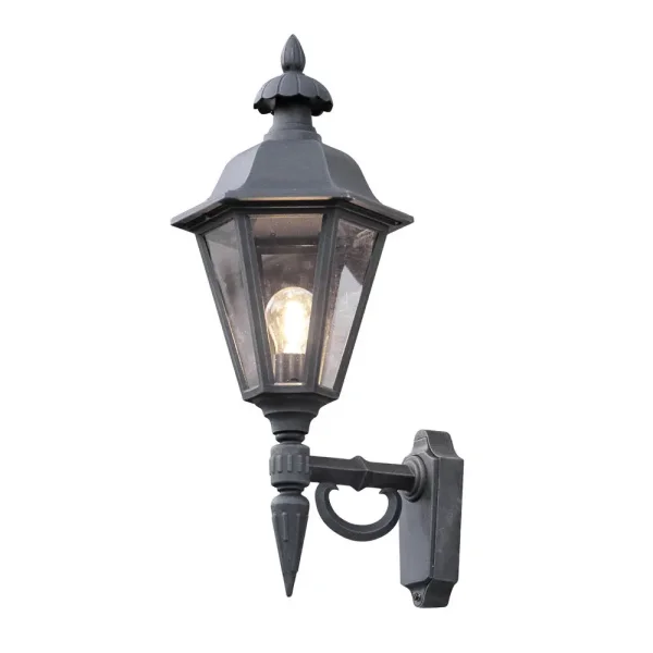 Konstsmide Pallas Up - applique murale d'extérieur - 28,5 x 25,5 x 60,5 cm - IP23 - noir mat
