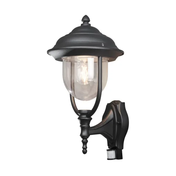 Konstsmide Parma Up – applique murale extérieure – 24 x 29 x 48 cm – IP44 – noir mat