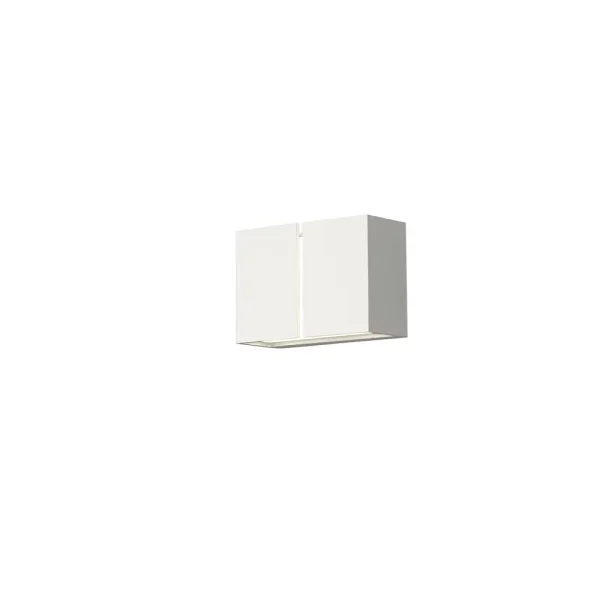 Konstsmide Pavia - applique murale extérieure - 16,5 x 8 x 11,5 cm - 12W LED inclus - IP54 - blanc