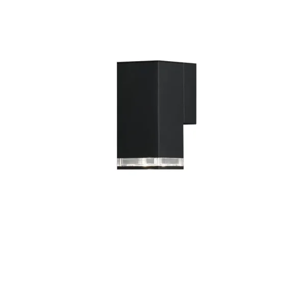 Konstsmide Pollux - applique murale d'extérieur - 7,5 x 11,5 x 16,5 cm - IP44 - noir