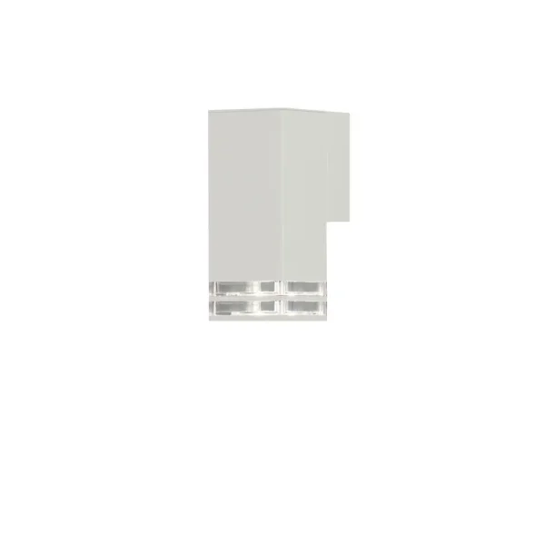 Konstsmide Pollux - applique murale d'extérieur - 7,5 x 11,5 x 19 cm - IP44 - blanc