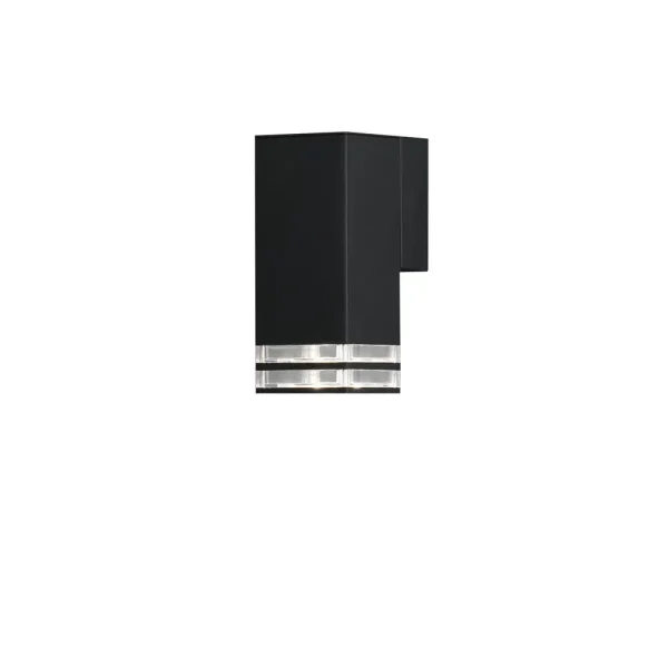 Konstsmide Pollux - applique murale d'extérieur - 7,5 x 11,5 x 19 cm - IP44 - noir
