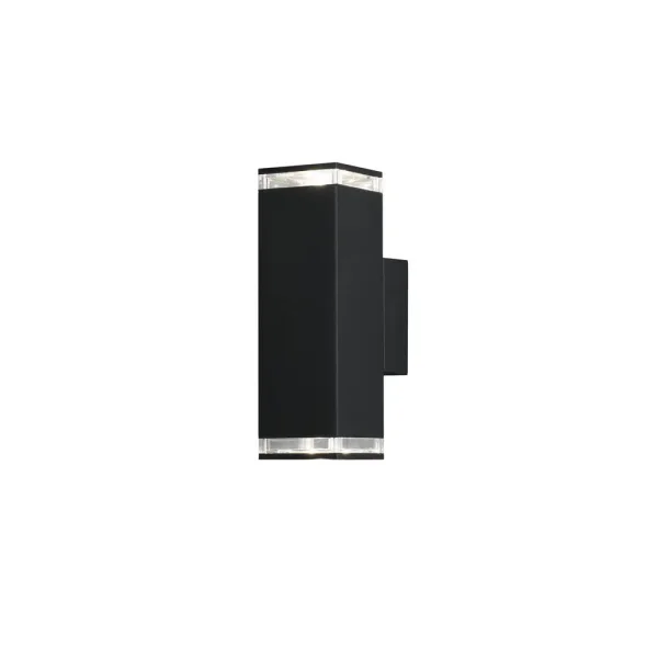 Konstsmide Pollux - applique murale d'extérieur - 7,5 x 11,5 x 23,5 cm - IP44 - noir