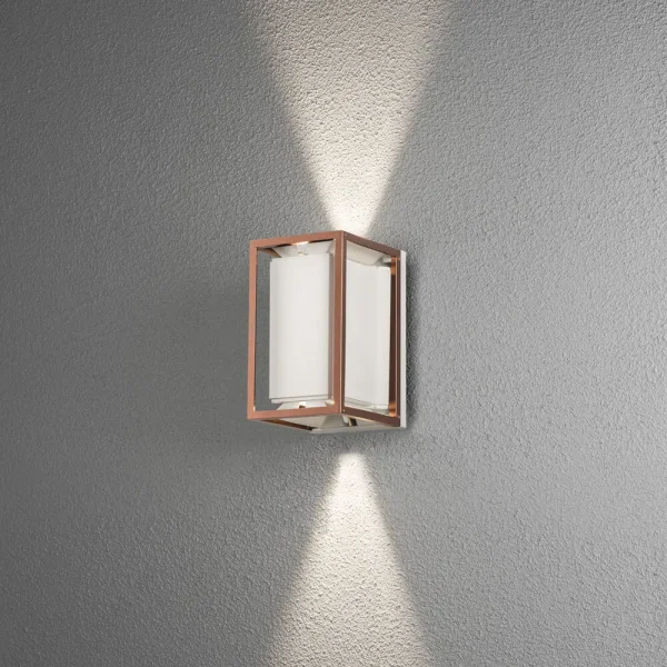 Konstsmide Vale – applique murale extérieure – 12 x 15 x 20 cm – 10W LED dimmable inclus – IP44 – blanc