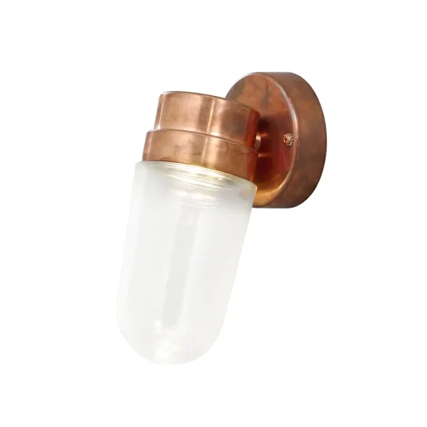 Konstsmide Vega - applique murale d'extérieur - 11,5 x 18,5 x 24,5 cm - IP54 - cuivre et transparent