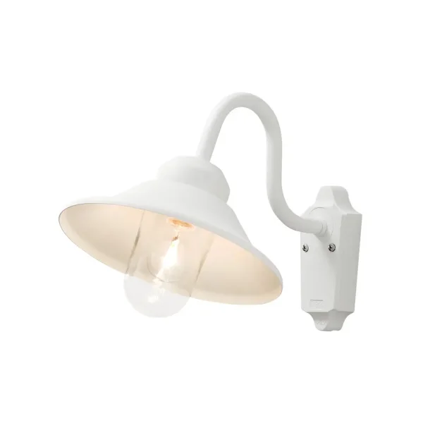 Konstsmide Vega - applique murale d'extérieur - 29,5 x 44 x 30 cm - IP23 - blanc mat