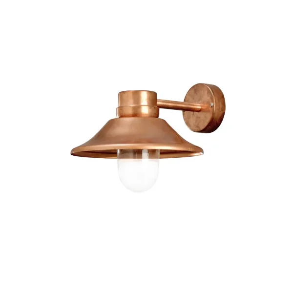 Konstsmide Vega - applique murale extérieure - 29 x 36 x 26,5 cm - 8W LED dimmable inclus - IP54 - cuivre