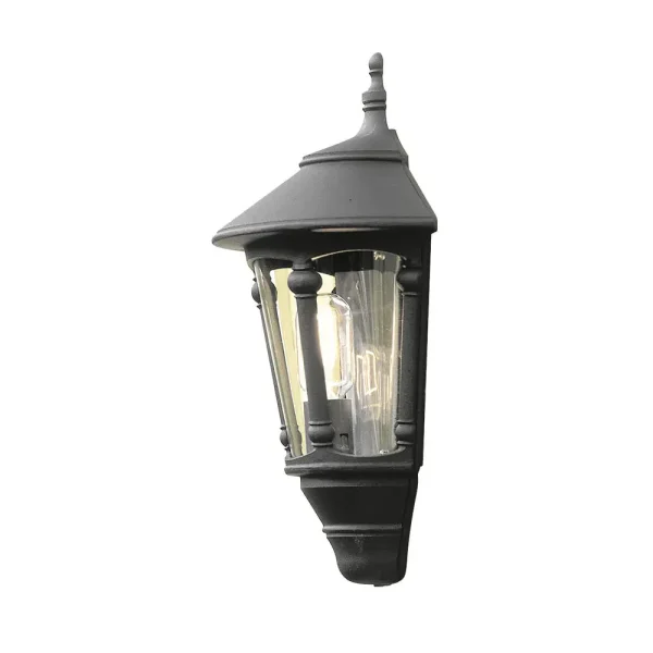 Konstsmide Virgo - applique murale d'extérieur - 15 x 24 x 44 cm - IP23 - noir mat