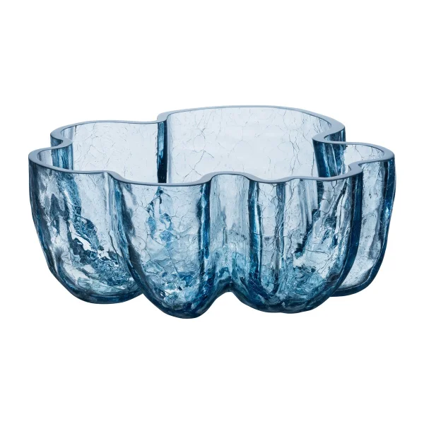 Kosta Boda Bol Crackle 10,5 cm Verre rond (Bleu)