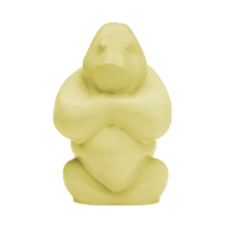 Kosta Boda Sculpture Gabba Gabba Hey 120 mm Banana milk