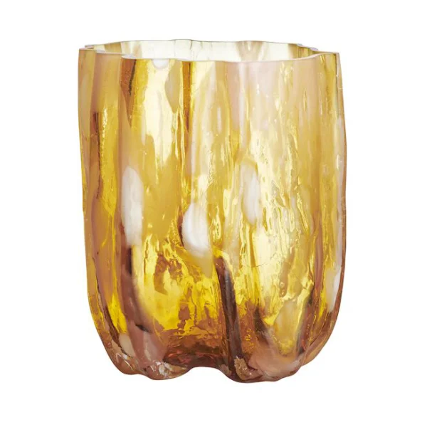 Kosta Boda Vase Crackle 27 cm Flamant-ambre