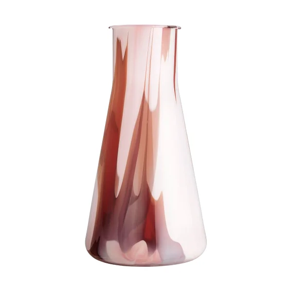 Kosta Boda Vase erlenmeyer Lab 30,5 cm Rouge-blanc-rose