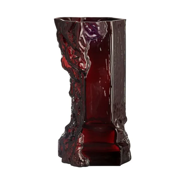 Kosta Boda Vase Rocky Baroque 35 cm Oxblood