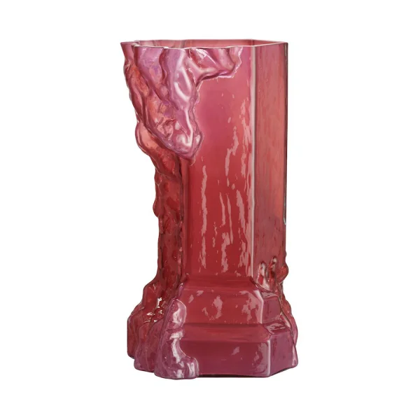 Kosta Boda Vase Rocky Baroque 35 cm Rose vif