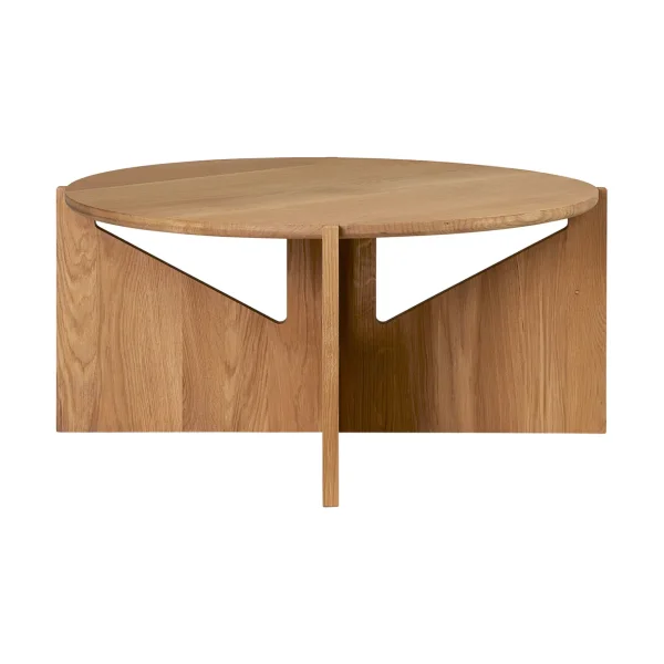 Kristina Dam Studio Table basse Simple XL Ø78 cm Chêne laqué chaud