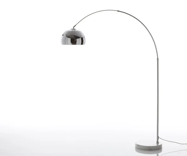 Lampadaire Big-Deal éco argenté marbre réglable en hauteur