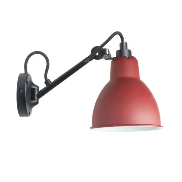 Lampe Gras - 104 Applique Murale Noir/Rouge