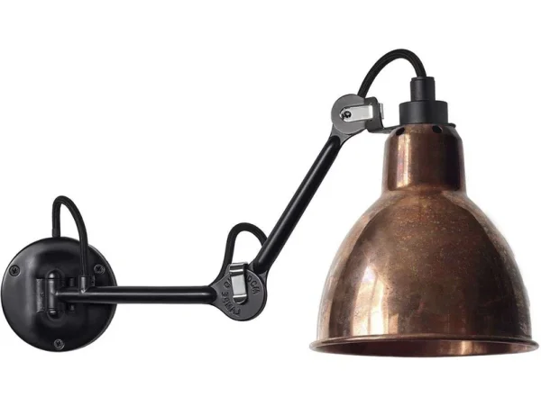 Lampe Gras - 204 Applique Murale Black/Raw Copper