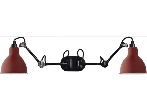 Lampe Gras - 204 Double Applique Murale Black/Red