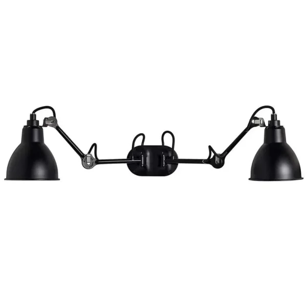 Lampe Gras - 204 Double Applique Murale Noir