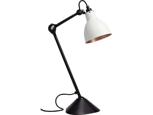 Lampe Gras - 205 Lampe de Table Noir/Blanc/Cuivre