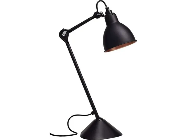 Lampe Gras - 205 Lampe de Table Noir/Noir/Cuivre