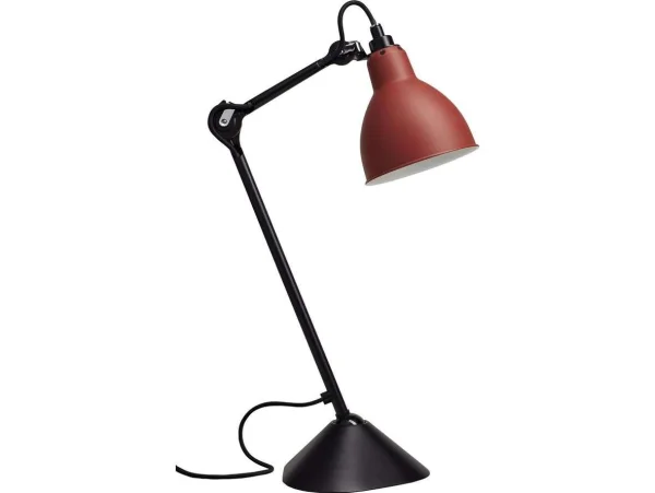 Lampe Gras - 205 Lampe de Table Rouge/Noir Lampe Gras